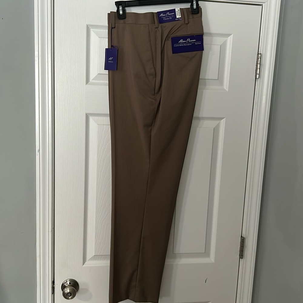 Alan Flusser Dress Pants Flat Front 42x32